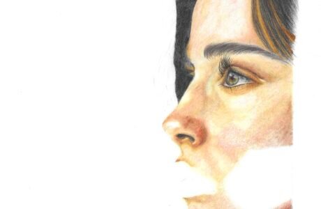 Are You there drawn in coloured pencil