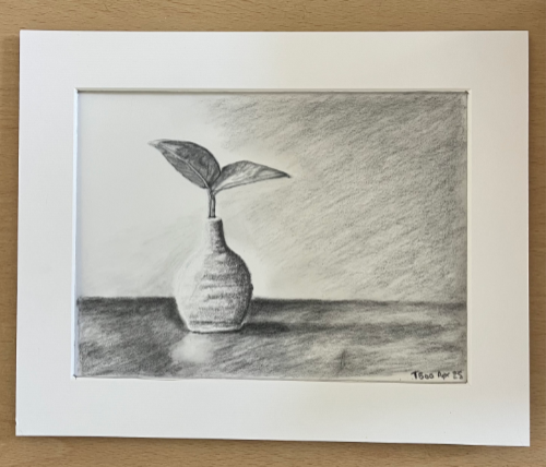 Black and White Vase Finished